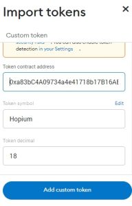 HOW TO ADD $HOPIUM TOKENS ON METAMASK FOR BNB CHAIN